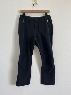 REI Women's Size 6 Petite Black Hiking Pants Zipper Ankle Nylon Blend